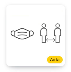Aida Mask Detection with Social Distance Detection